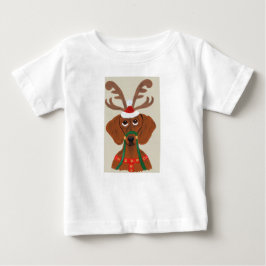 Camiseta De Bebé Reno de Dachshund