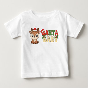 Camiseta De Bebé Reno de Santa Bebé