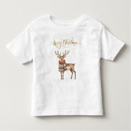 Camiseta De Bebé Reno festivo en una dulce Feliz Navidad