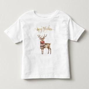 Camiseta De Bebé Reno festivo en una dulce Feliz Navidad