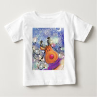 Camiseta de bebé reno para navidades