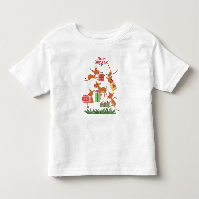 Camiseta De Bebé Renos de navidad (Anverso)