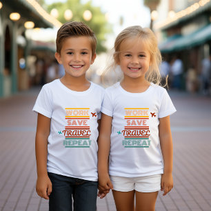 Camiseta De Bebé Repetición de viaje para ahorrar trabajo - Aventur