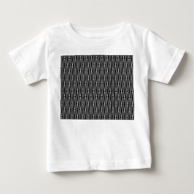 Camiseta De Bebé Repetición geométrica blanca (Anverso)