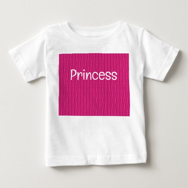 Camiseta De Bebé Repetición geométrica rosa profunda (Anverso)