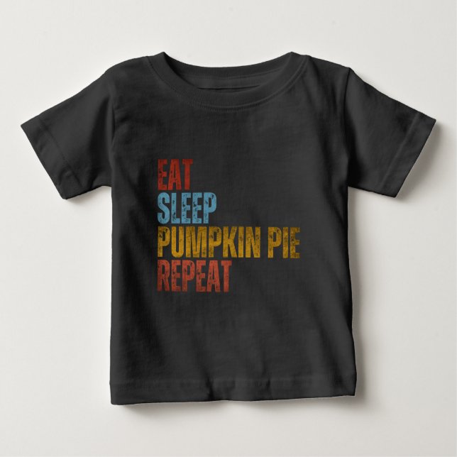 CAMISETA DE BEBÉ REPETIR EL PUMPKIN PIE DE DORMIR (Anverso)