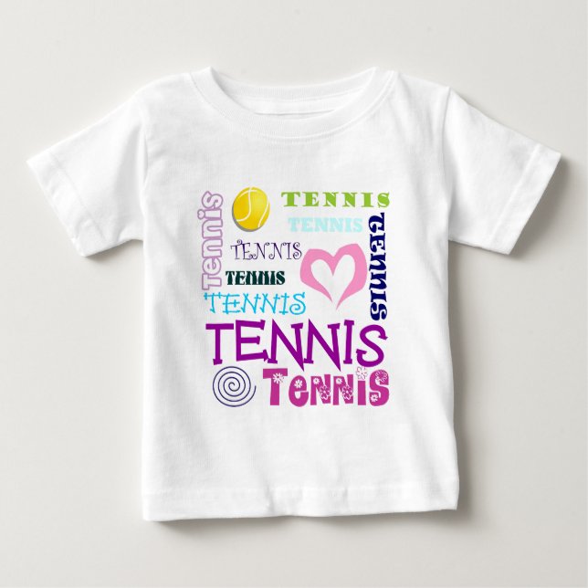 Camiseta De Bebé Repitiendo tenis (Anverso)