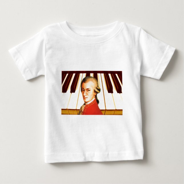 Camiseta De Bebé Reproducir Mozart_ (Anverso)