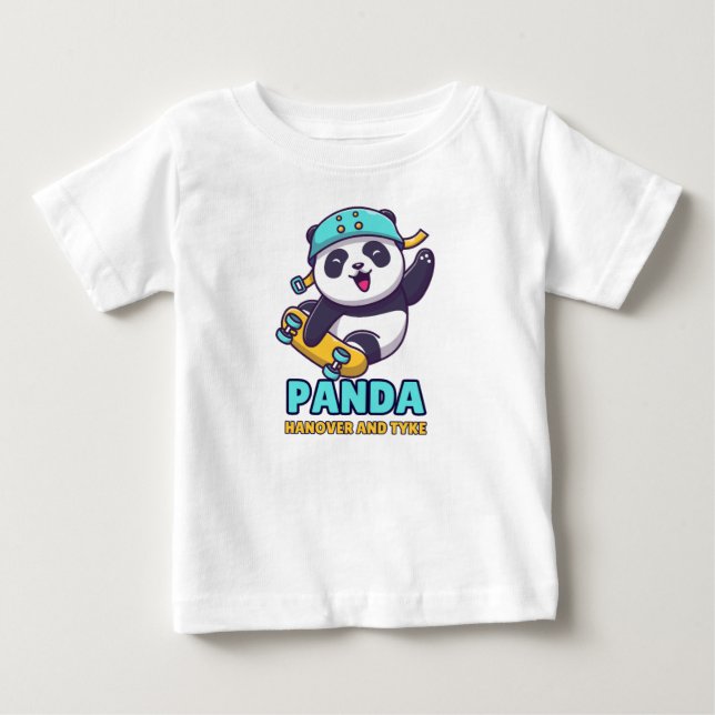 Camiseta De Bebé Resaca de panda y niño (Anverso)