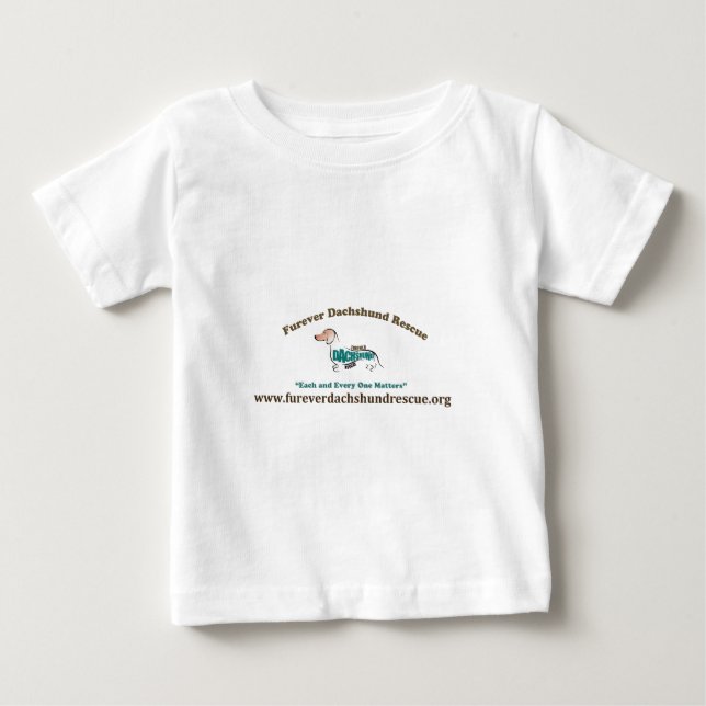 Camiseta De Bebé Rescate del Dachshund de Furever (Anverso)
