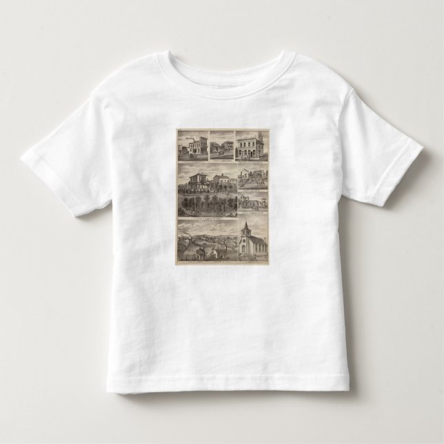 Camiseta De Bebé Residencias, negocios, y ciudad de Eyota (Anverso)