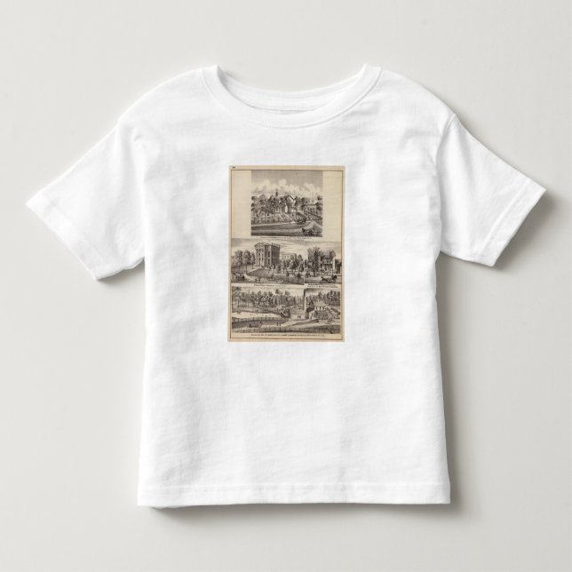 Camiseta De Bebé Residencias y edificios en arboleda del álamo (Anverso)