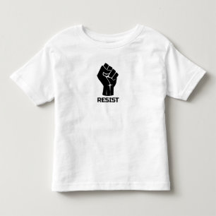 Camiseta De Bebé Resistir con puño - en negro