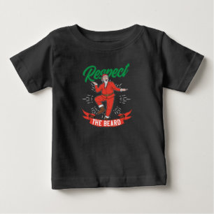 Camiseta De Bebé Respetar La Barba Divertido Santa Claus Navidad