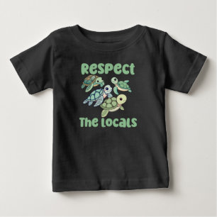 Camiseta De Bebé Respetar la Tortuga Marina Local