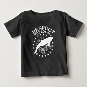 Camiseta De Bebé Respeto a los lugareños - Cita de Delphin Lover