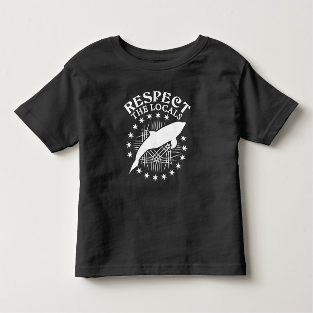 Camiseta De Bebé Respeto a los lugareños - Cita de Delphin Lover (Anverso)