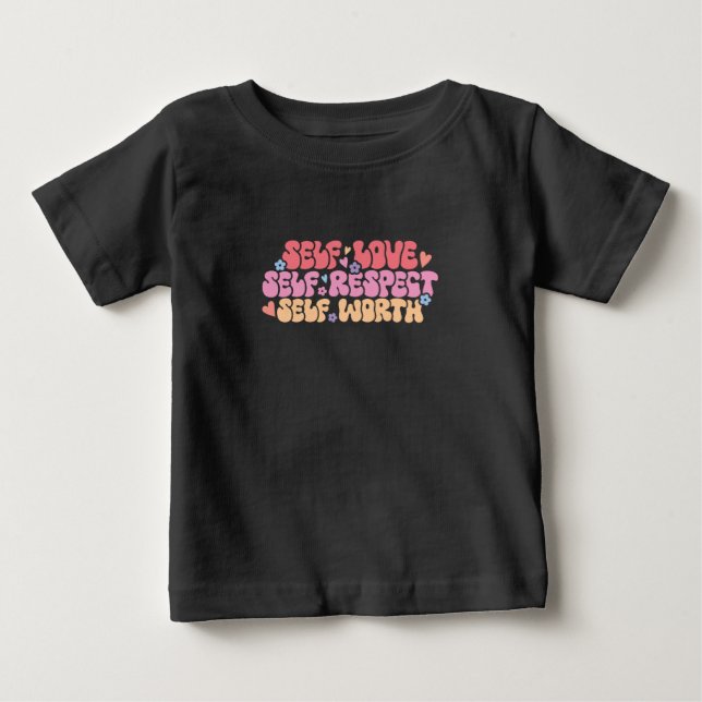Camiseta De Bebé Respeto de amor propio (Anverso)