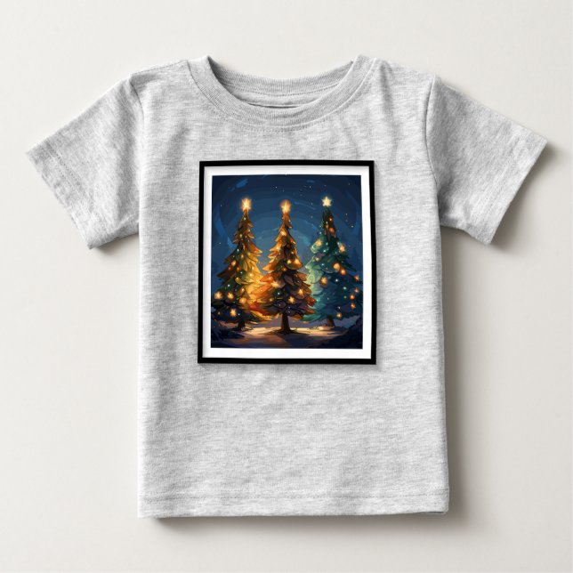 Camiseta De Bebé Resplandor de Tannenbaum (Anverso)
