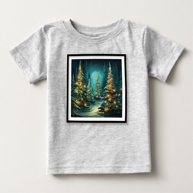 Camiseta De Bebé Resplandor de Tannenbaum (Anverso)