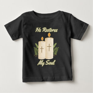 Camiseta De Bebé Restaura mi cita de la Biblia del Alma