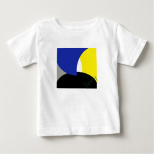 Camiseta De Bebé Resumen de arte amarillo azul