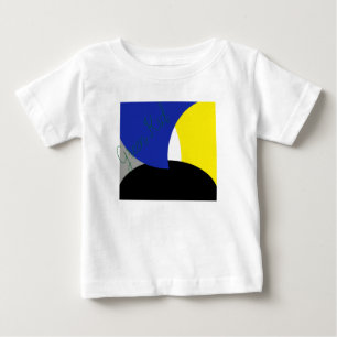 Camiseta De Bebé Resumen de arte amarillo azul