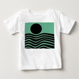Camiseta De Bebé Resumen de Bauhaus Seafoam Green