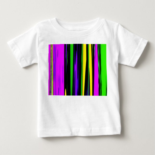 Camiseta De Bebé Resumen de las franjas de Mardi Gras (Anverso)