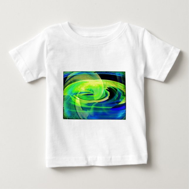 Camiseta De Bebé Resumen de Neon Alien Landscape (Anverso)