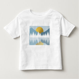 Camiseta De Bebé Resumen del paisaje Golden Winter Sunrise
