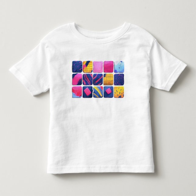 Camiseta De Bebé Resumen del patrón de bloques coloridos (Anverso)