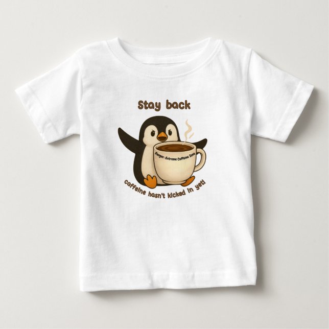 Camiseta De Bebé Retener: Carga de cafeína (Anverso)