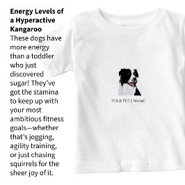 Camiseta De Bebé Retrato de Border Collie Pintura Digital