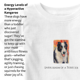 Camiseta De Bebé Retrato de Border Collie Pintura Digital