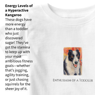 Camiseta De Bebé Retrato de Border Collie Pintura Digital