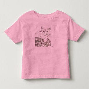 Camiseta De Bebé Retrato de Cat Ragdoll Toddler Ringer T-Shirt