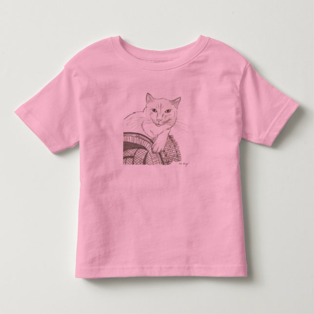 Camiseta De Bebé Retrato de Cat Ragdoll Toddler Ringer T-Shirt (Anverso)
