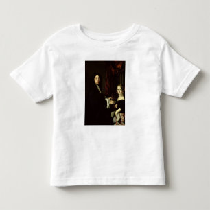 Camiseta De Bebé Retrato de Charles Couperin y la hija