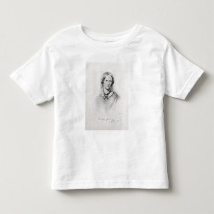 Camiseta De Bebé Retrato de Charlotte Bronte, grabado por el