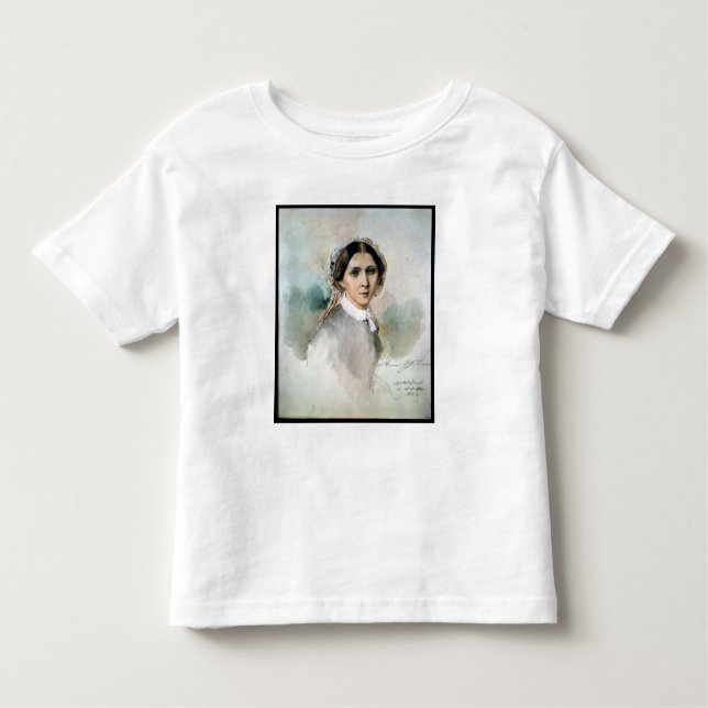 Camiseta De Bebé Retrato de Clara Schumann 1853 (Anverso)
