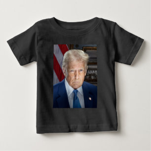 Camiseta De Bebé Retrato de Donald Trump, presidente de Estados Uni