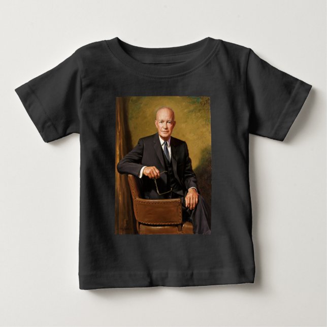 Camiseta De Bebé Retrato de Dwight Eisenhower Presidente de la Casa (Anverso)