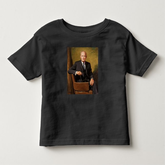 Camiseta De Bebé Retrato de Dwight Eisenhower Presidente de la Casa (Anverso)