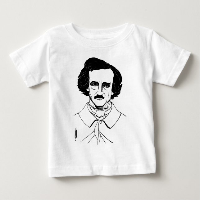 Camiseta De Bebé Retrato de Edgar Allan Poe (Anverso)