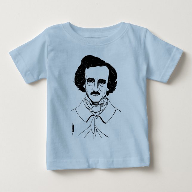 Camiseta De Bebé Retrato de Edgar Allan Poe (Anverso)
