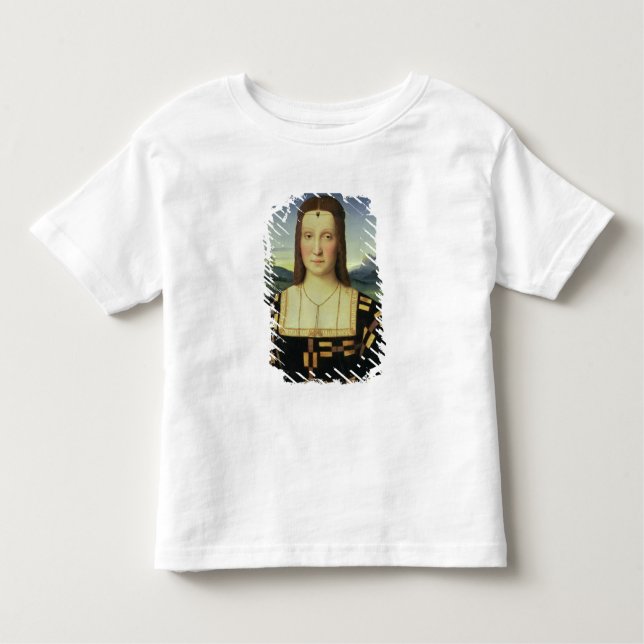 Camiseta De Bebé Retrato de Elizabeth Gonzaga, c.1504 (aceite en el (Anverso)