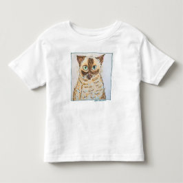 Camiseta De Bebé Retrato de Gato Excéntrico y Colorido