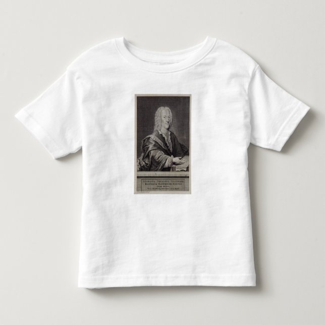 Camiseta De Bebé Retrato de Georg Philipp Telemann (Anverso)