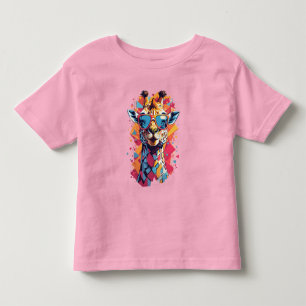 Camiseta De Bebé Retrato de jirafa al estilo graffiti-58567